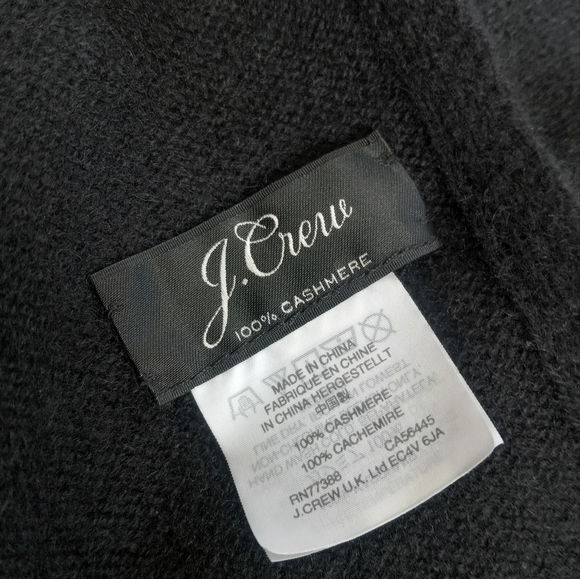 J. Crew Oversized Cashmere Wrap Black - Picture 8 of 11